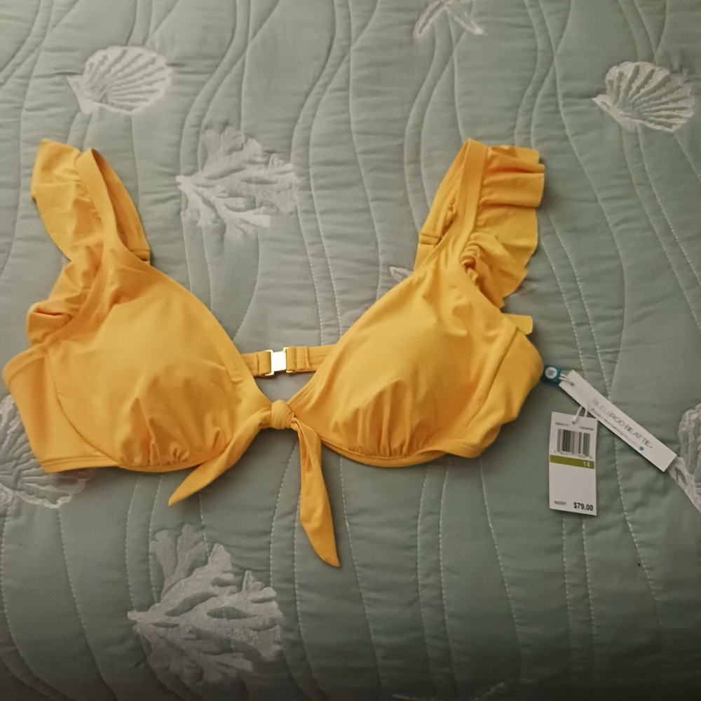 Bleu Rod Beattie Yellow Bikini Top